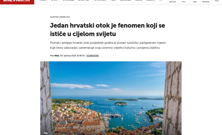The island of Hvar is a phenomenon due to its large number of academics